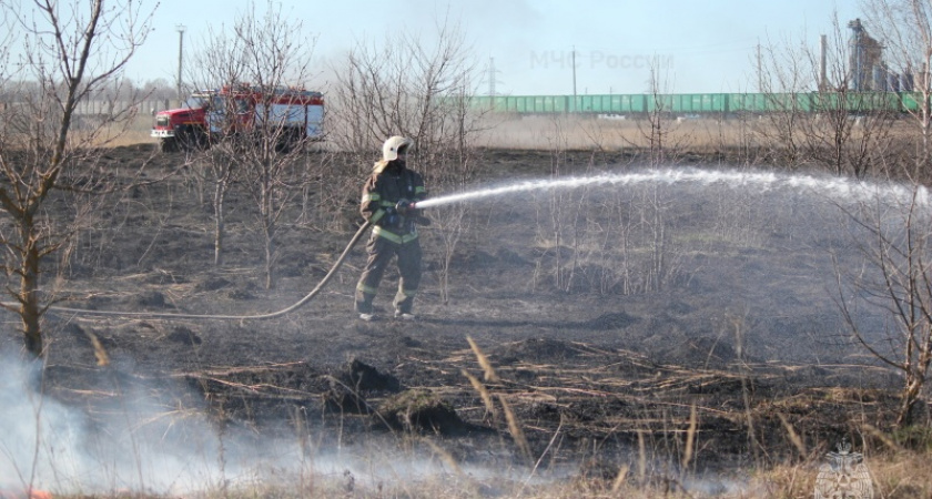 В Сердобском районе зафиксировано 4 случая возгорания сухой травы