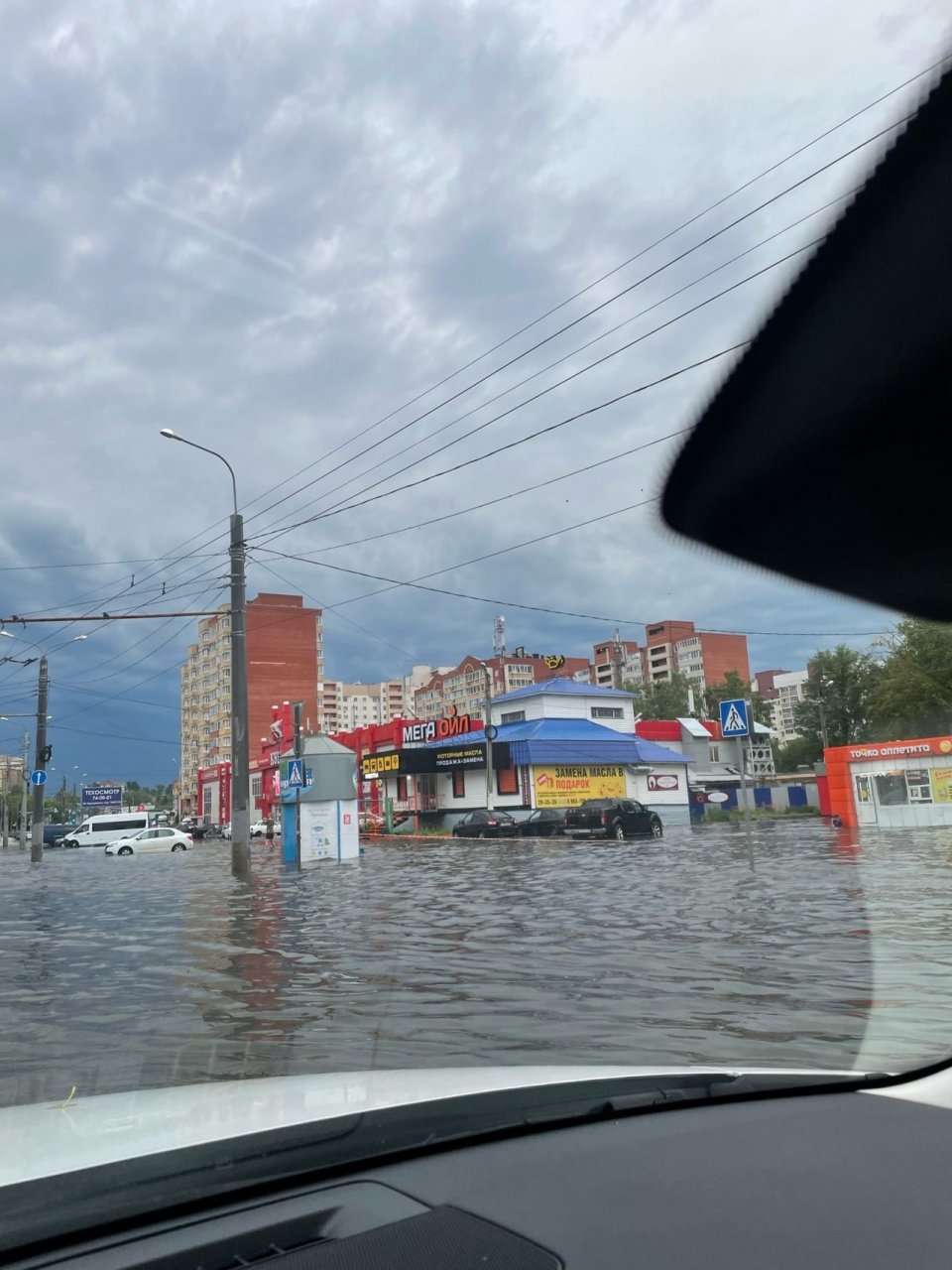 В пензенской Терновке автобус залило водой