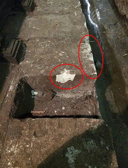 сколы на бетоне