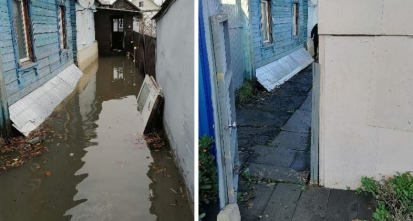 Семь часов откачивали воду из затопленных домов в Пензе
