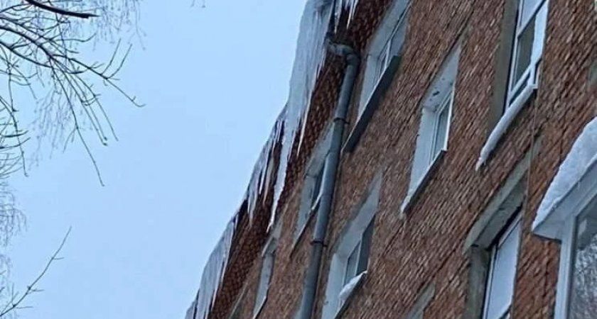 Пензенцы пожаловались на двухметровые сосули на Западной поляне