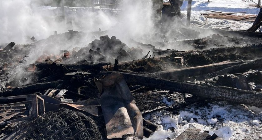 Ничего не осталось: пожар уничтожил дом в Бессоновском районе