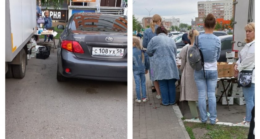 В Пензе незаконные торговцы отбирают парковочные места 