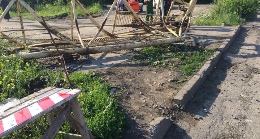 Появились новые фото с места падения башенного крана в Пензе