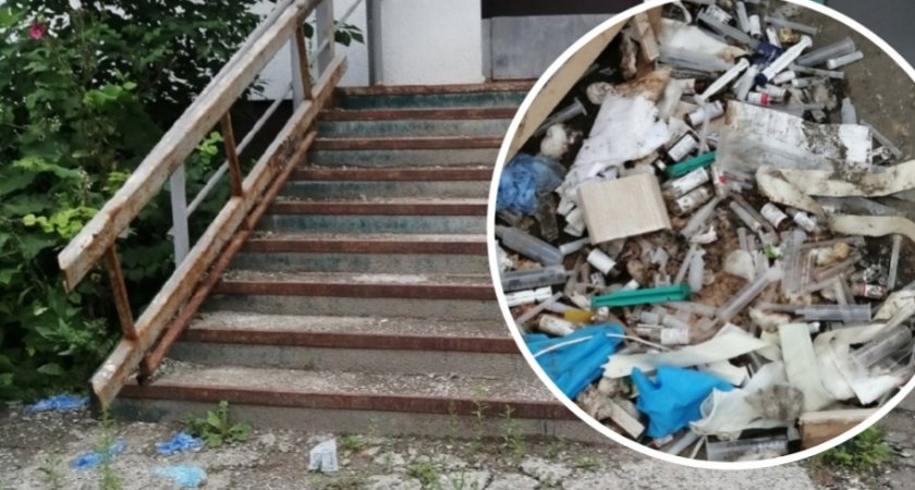 Кучу использованных шприцов раскидали в Пензе: горожанка 
