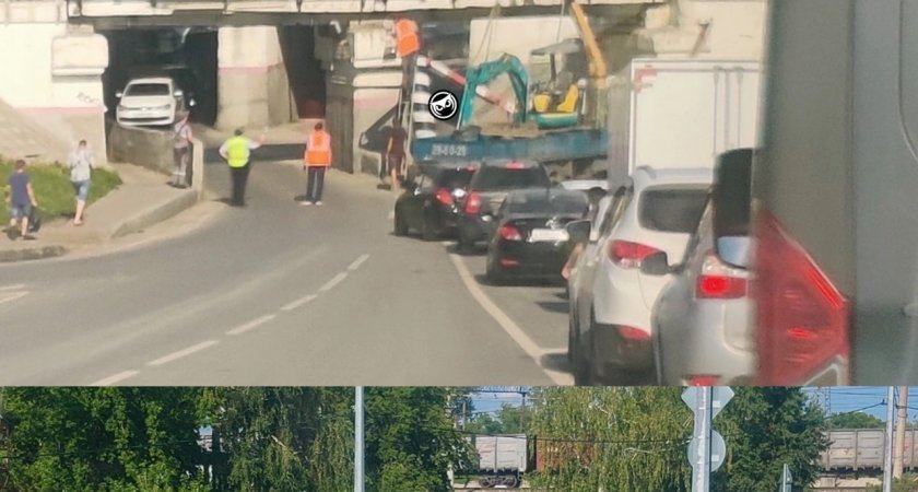 В Пензе водители возмущены, что у Бакунинского моста не убирают перекороженные столбы
