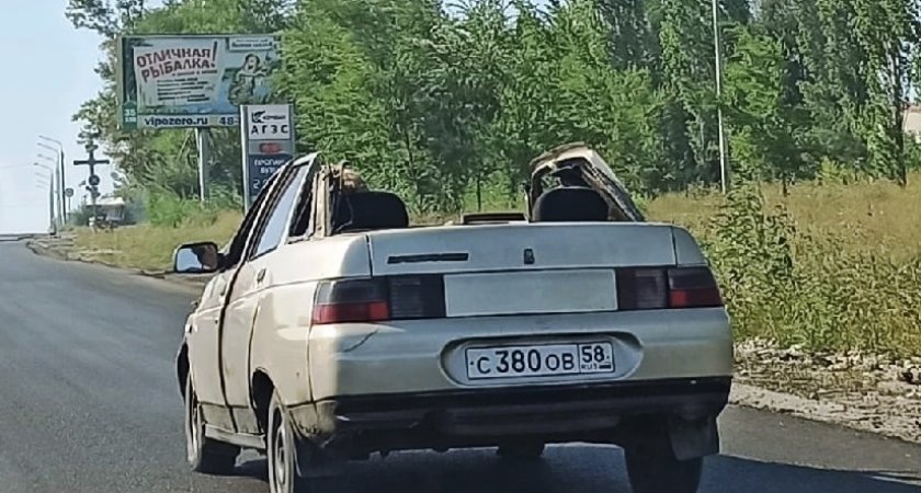 В Саратовской области встретили пензенцев на самодельном кабриолете