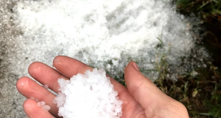 В Пензенской области выпал сильный град