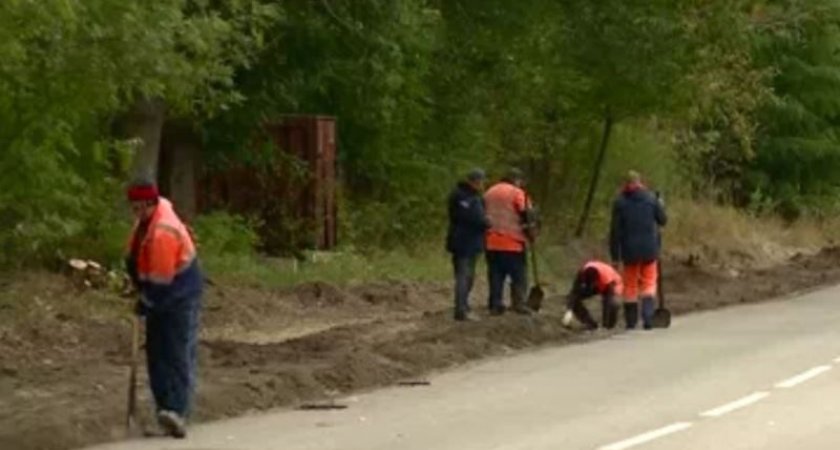 В Пензе на Мичурина начали строить пешеходный тротуар 