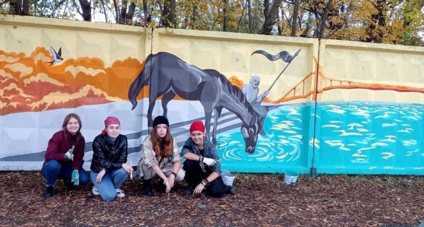 В Пензе на улице Краснова появилось изображение памятника Первопоселенцу