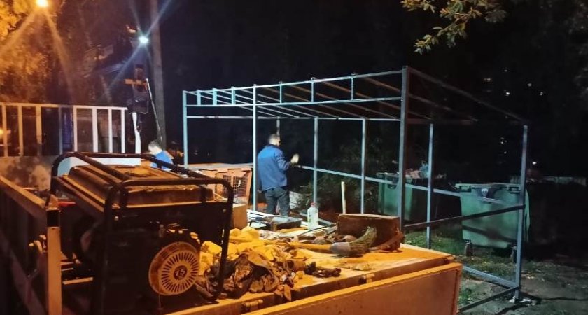 В Пензе устанавливают новые контейнерные площадки