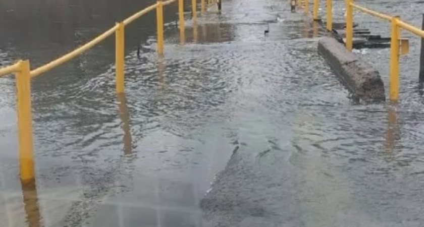 Под Пензой подтопило мосты на Суре