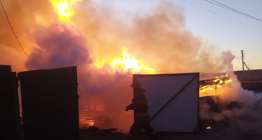 Сильный пожар в поселке Мичуринский Пензенской области тушили почти сутки
