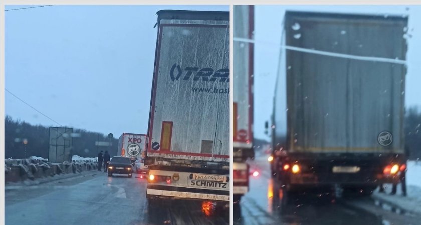 На трассе М5 под Пензой произошло ДТП: трасса стоит