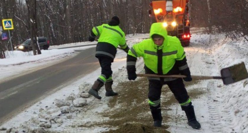 В Пензе на обработку тротуаров, мостов и скверов  потратили 191 тонну смеси
