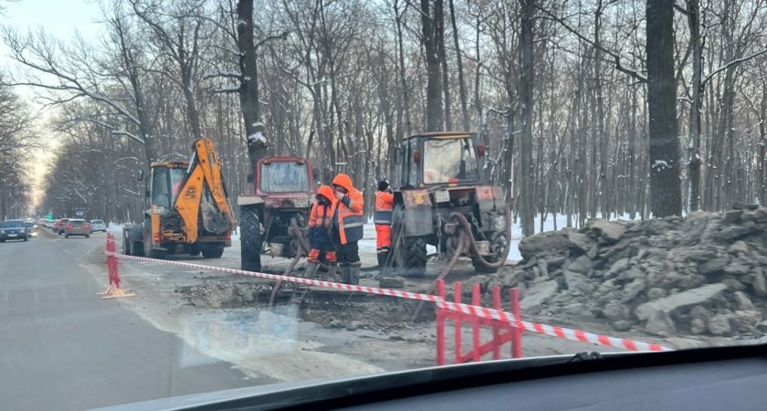 На Западной поляне в Пензе перекрыли дорогу от Дома офицеров к Олимпийской аллее