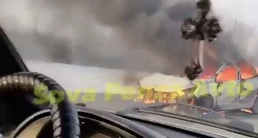 На дороге Пенза – Сердобск сгорел легковой автомобиль 