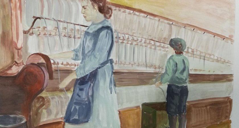 Юные пензенские художники изобразили картины, посвященные трудовому подвигу в годы войны
