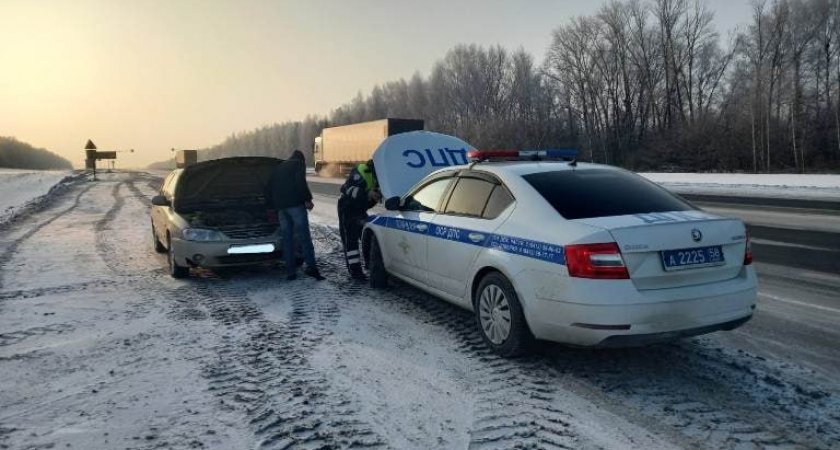 Пензенские автоинспекторы помогли водителю на трассе М-5 «Урал»