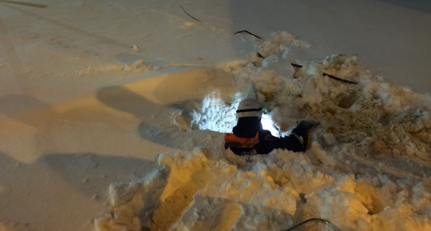 В Пензе спасли собаку, умирающую в глубоком колодце 