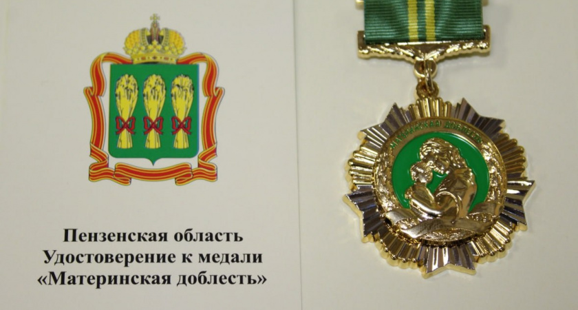 В Пензенской области наградили женщин медалями «Материнская доблесть»