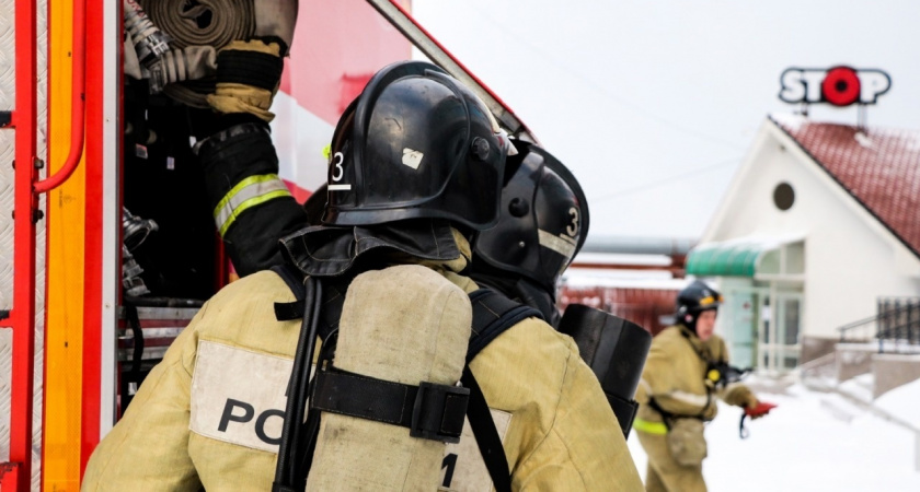 В Пензе в микрорайоне Терновка сгорел торговый павильон