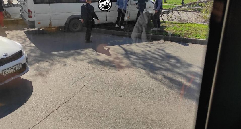 В Пензе на проспекте Строителей маршрутка влетела в дерево