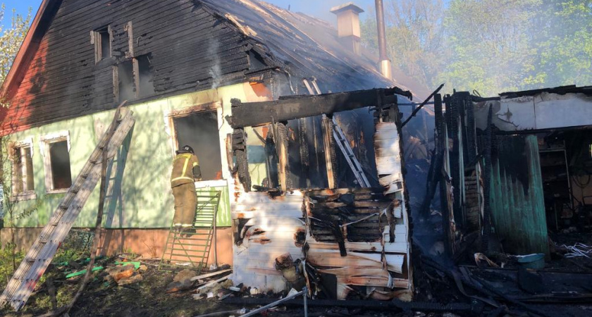 В страшном пожаре в Лунинском районе погиб 85-летний мужчина 