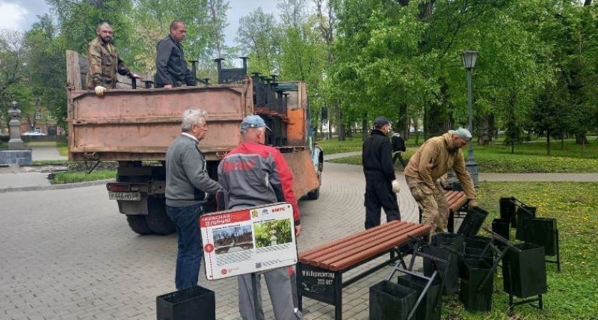 В Управлении ЖКХ пензенцам обещали вернуть лавочки в сквере Лермонтова до конца мая