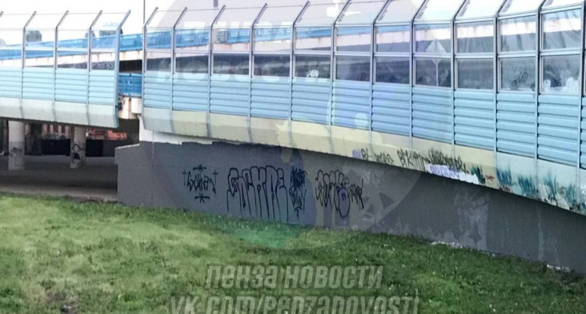 Пензенские коммунальщики уничтожили граффити уличных художников на мосту им. Капашина