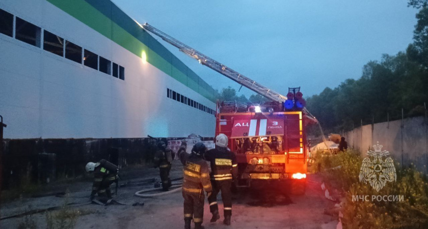 В четыре утра пожар в автосалоне на проспекте Победы тушили 14 человек 