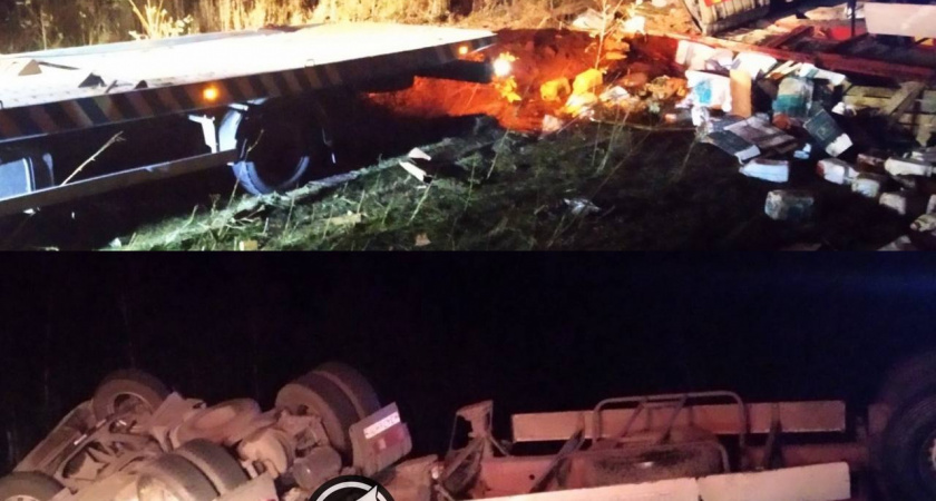 Водителя большегруза увезли в больницу после ДТП на трассе М5 под Пензой 