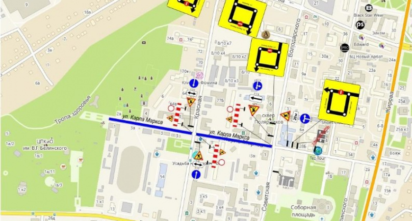 Карла Маркса в Пензе будет перекрыта два дня 18 и 19 августа 