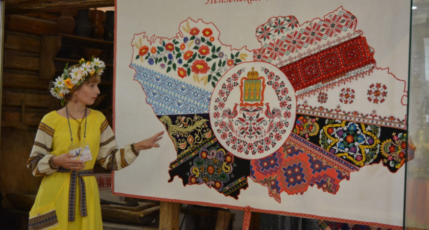 Авторы вышитой карты Пензенской области рассказали, как ее создавали