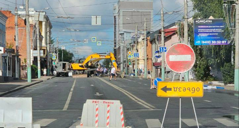 В Пензе через 10 дней открыли улицу Суворова после перекладки канализационного коллектора