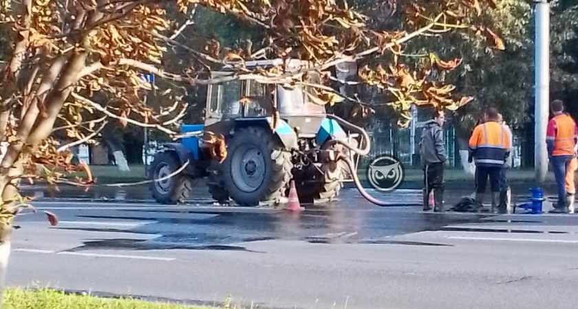 В Пензе на проспекте Победы на проезжей части сильный потоп