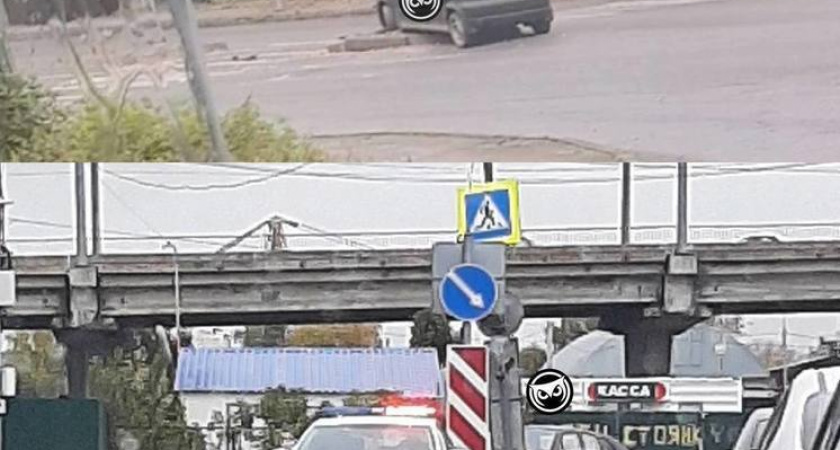 В Пензе "Матиз" влетел в светофорный столб