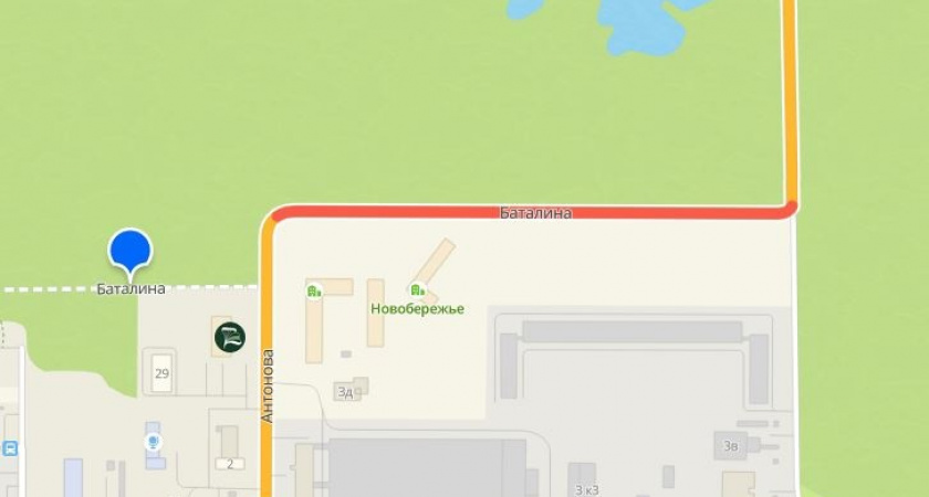 В Пензе на улице Антонова проходят работы по увеличению радиуса поворота на улицу Баталина