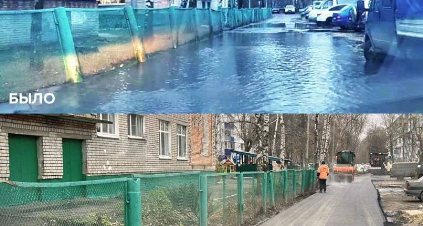 На улице Попова в Пензе отремонтировали дорогу между школой и детским садом 