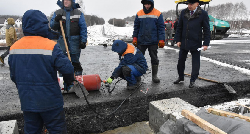 Депутаты Пензы первыми прошли по пешеходном мосту на развязке 624 км трассы М5 "Урал"