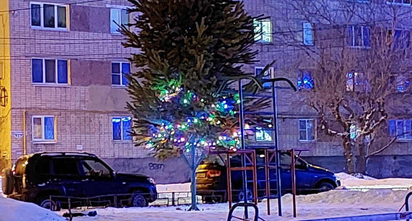 Пензенцы осмеяли елку, поставленную у ТЦ в Пензе