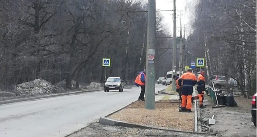 На улице Попова в Пензе начался ремонт тротуаров по БКД 