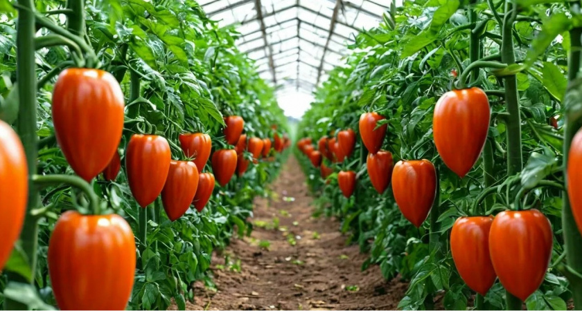 Будет не грядка, а стена из помидоров: низкорослый куст томата ломится от кучи мясистых плодов — урожай собирают тачками