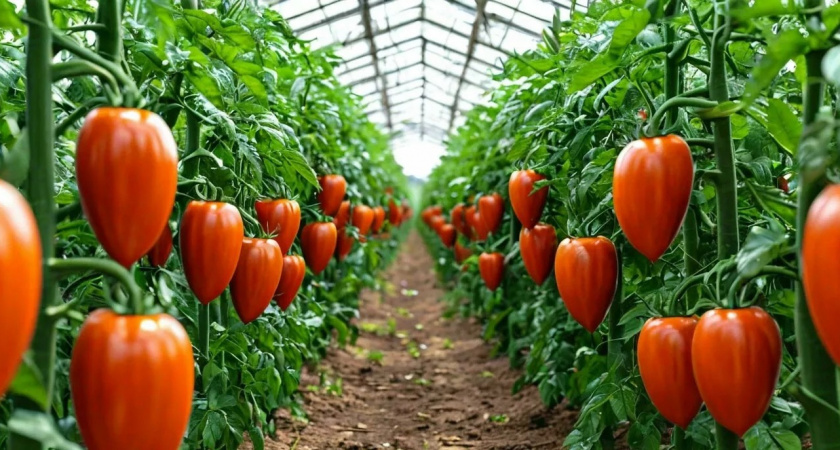 Будет даже не грядка, а стена из помидоров: низкорослый томат ломится от мясистых плодов — урожай собирают сразу тачками