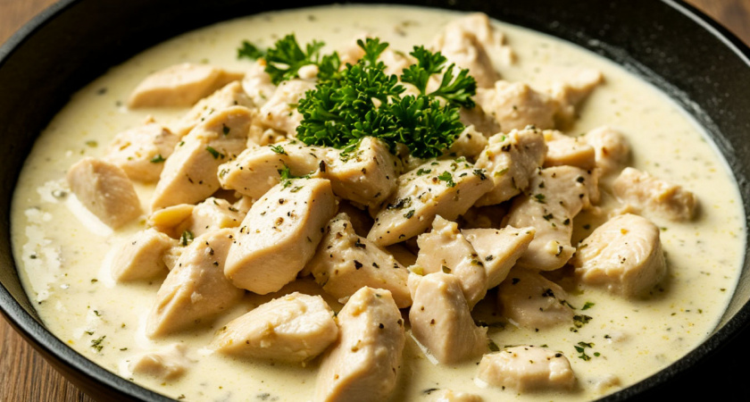 10 минут и готово: 2 куриных филе, 2 ложки сметаны — самый быстрый рецепт на ужин. Муж всегда просит добавки