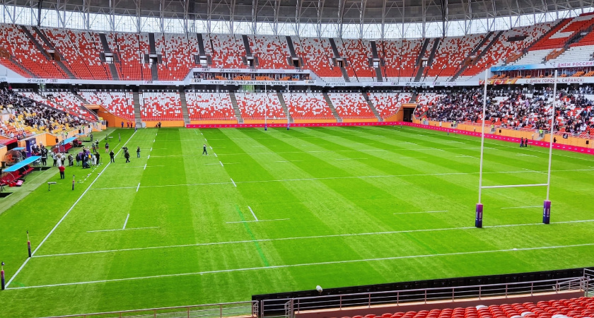 В Пензе на стадионе «Первомайский» ведется капремонт регбийного поля