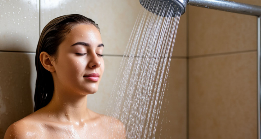 Положите душевую лейку в полиэтиленовый пакет — и удивитесь результату: от жёлтого налёта не останется и следа