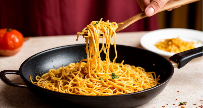 Сухая вермишель по-турецки, жареная на сковородке, — вкуснее обычных макарон: минимум ингредиентов и всего 10 минут времени