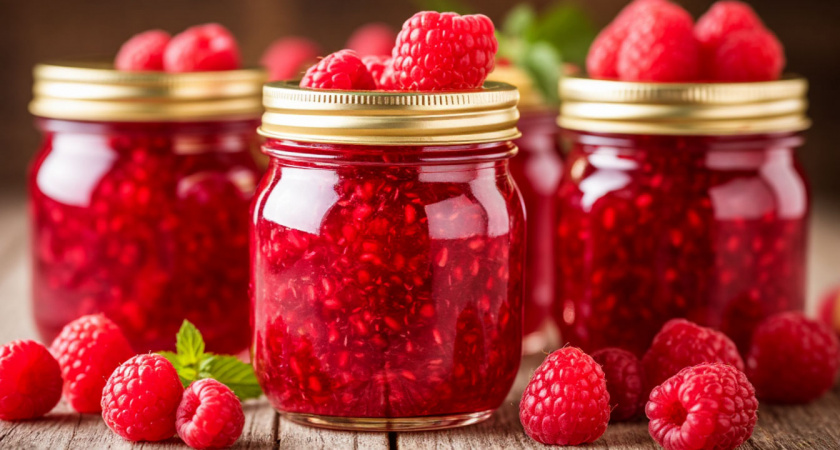 Варенье-трёхминутка из малины — получается густое, как конфитюр: мало сахара и мало возни — делаю каждое лето