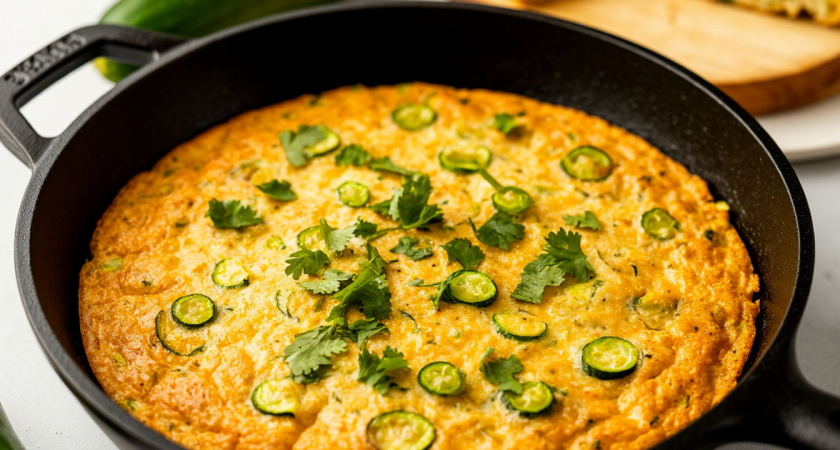 Готовлю прямо на даче: пышную лепешку из кабачков на сковороде - 5 минут и вкуснятина готова